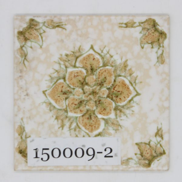 AWS 15x15cm Satin Art.117701 Dekor beige weiße Flecken blume aussen innen<!---150009-2--->