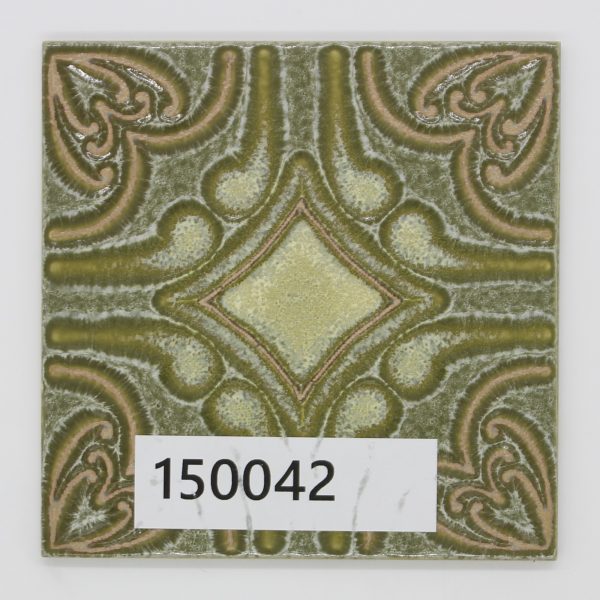 AWS Servais 15x15cm Art.119003 grün braun muster raute<!---150042--->