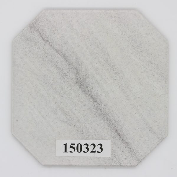 Minorca Ottagona Italy 8231, 25x25cm Achteck weiß grau marmoriert<!---150323--->
