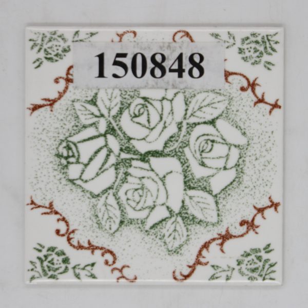 AWS Wessel 15x15cm weiß grün ranken blumen rosen<!---150848--->