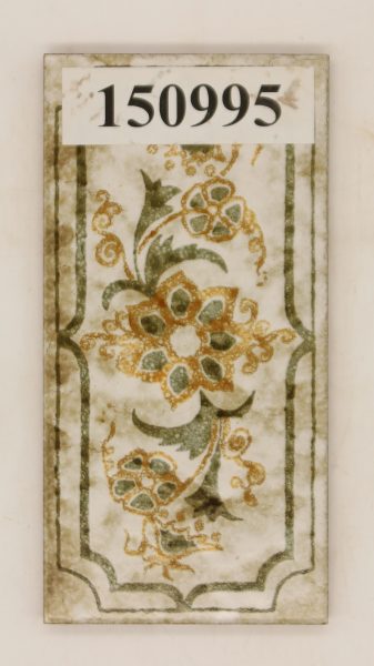 Made in Italy Steingut 10x20cm Dekor weiß grün braun marmoriert<!---150995--->