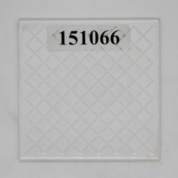 Steuler 15x15cm Dekor weiß creme karo<!---151066--->