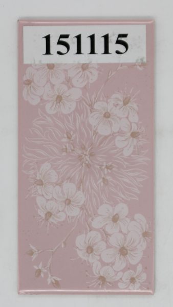 V&B 10x20cm 9,8×19,8cm Farbe 153 Nuance 17 rosa Dekor Blumen <!---151115--->