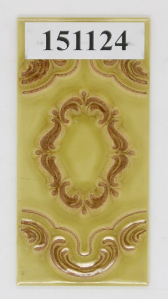 V&B 10x20cm 14,8×19,8cm Art.1331 Farbe G45 Nuance 5 hell grün Dekor braun <!---151124--->