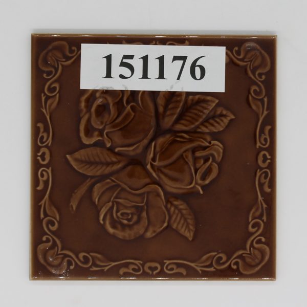 V&B 15x15cm Art.1110 Farbe D34 Nuance 1 braun dekor blume<!---151176--->