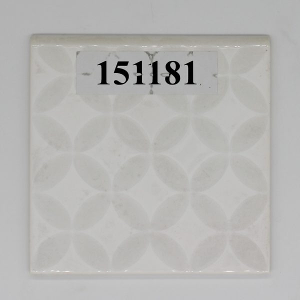 V&B Mettlach 15x15cm Farbe 041 Nuance 6 weiß dekor <!---151181--->