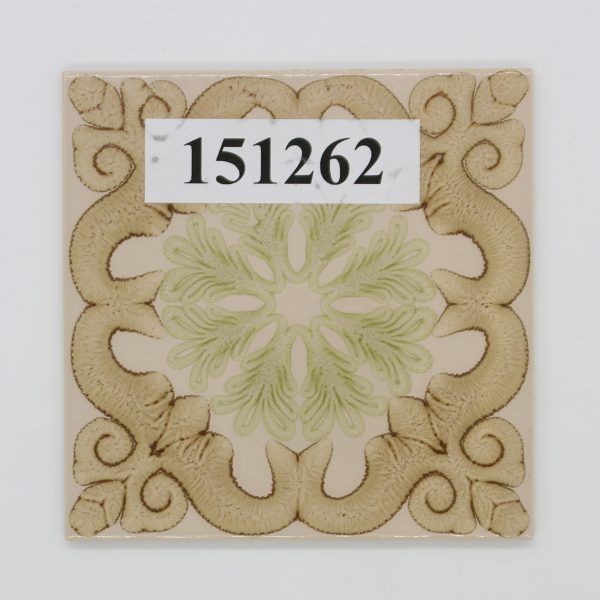 AWS Servais 15x15cm Art.118953 Dekor beige grün braun blume<!---151262--->