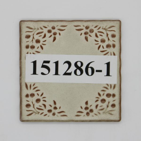 Agrob Trier Ehrang 9,8×9,8cm 10x10cm beige braun dekor <!---151286-1--->