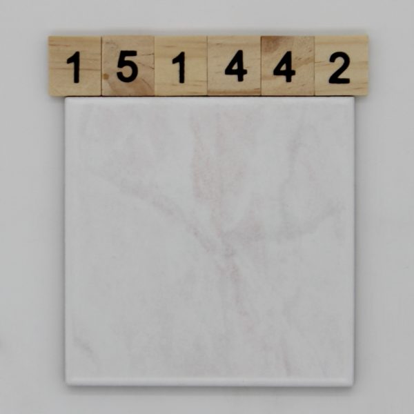 Prima 9,8×9,8cm Snow weiß geflammt Nuance DMM<!---151442--->