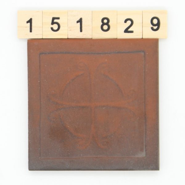 Frisia Artikel 2267 Farbe 230 Nuance 20 dunkelbraun mit Dekor 9,4×9,4cm 10x10cm<!---151829--->