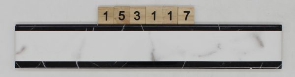 V&B Villeroy und Boch Farbe Dekor schwarz/weiß 4,9×29,7cm 5x30cm<!---153117--->