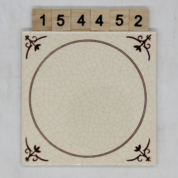 Unbekannt Dekor weiß/braun 12,5×12,5cm<!---154452--->