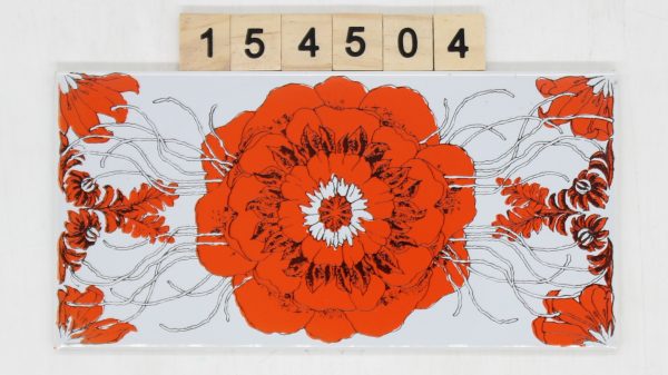 Engers Artikel Dekor ;Blume‘ 9,8×19,8cm 10x20cm<!---154504--->