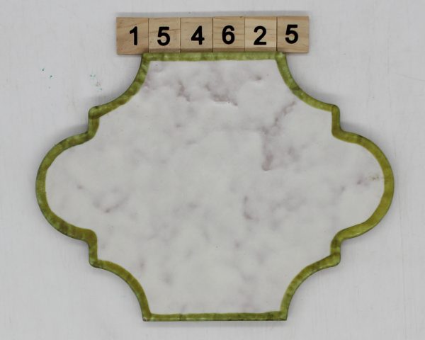 Unbekannt Artikel Maroquetten Farbe weiß marmoriert strukturiert mit grünem Rand 14,8×19,8cm 15x20cm<!---154625--->