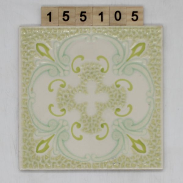 AWS Servais Art. Dekor Blumen Farbe hellgrün 15x15cm<!---155105--->