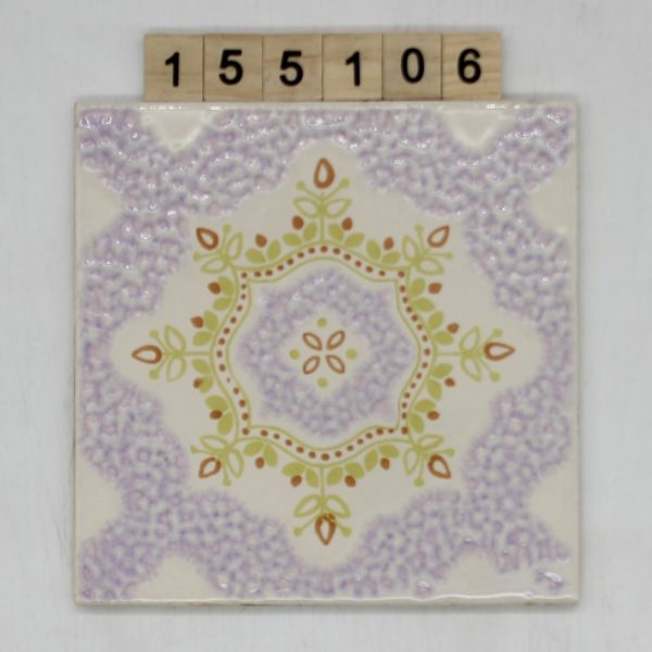 AWS Servais Art. Dekor Blumen Farbe grün/orange/lila 15x15cm<!---155106--->