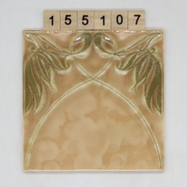 AWS Servais Art. Dekor Blumen Farbe beige/dunkelgrün 15x15cm<!---155107--->